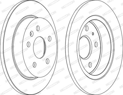 Ferodo DDF1804P-D - Bremžu diski www.autospares.lv