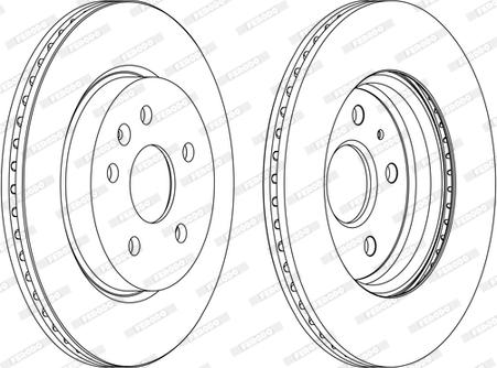 Ferodo DDF1805P-D - Bremžu diski www.autospares.lv