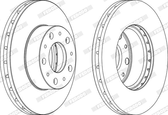 Ferodo DDF1800X - Bremžu diski www.autospares.lv