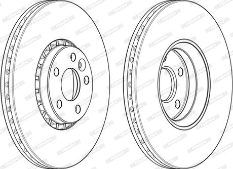 Ferodo DDF1801C-1-D - Bremžu diski www.autospares.lv