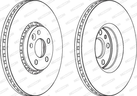 Ferodo DDF180-1 - Bremžu diski www.autospares.lv