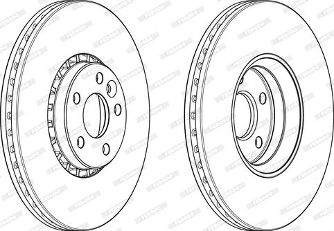 Ferodo DDF180-1 - Bremžu diski www.autospares.lv