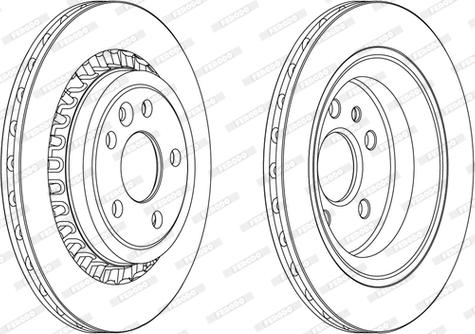 Ferodo DDF1802C-1-D - Bremžu diski www.autospares.lv