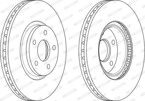 Ferodo DDF1835C-1 - Bremžu diski www.autospares.lv