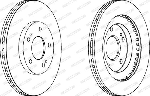 Ferodo DDF1399 - Bremžu diski www.autospares.lv