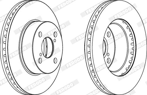 Ferodo DDF1343X - Bremžu diski www.autospares.lv