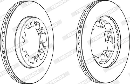 Ferodo DDF1354X - Bremžu diski www.autospares.lv