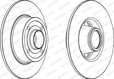 Ferodo DDF1369C - Bremžu diski www.autospares.lv