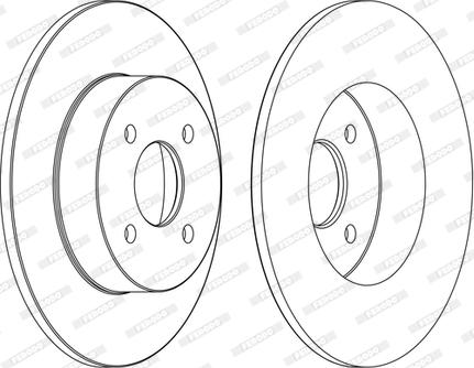 Ferodo DDF1367C - Bremžu diski www.autospares.lv