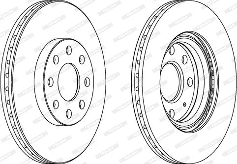 Ferodo DDF1304C - Bremžu diski www.autospares.lv