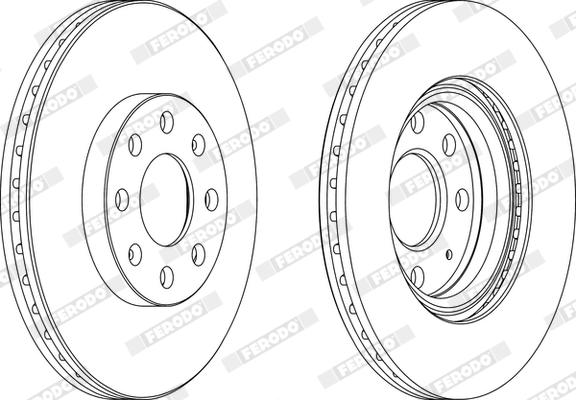 Ferodo DDF1304X - Bremžu diski www.autospares.lv