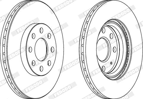 Ferodo DDF1304X - Bremžu diski www.autospares.lv