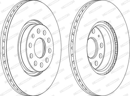 Ferodo DDF1305C-D - Bremžu diski www.autospares.lv