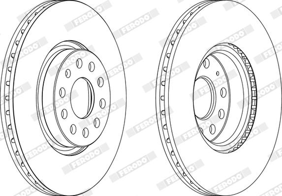 Ferodo DDF1305X - Bremžu diski www.autospares.lv