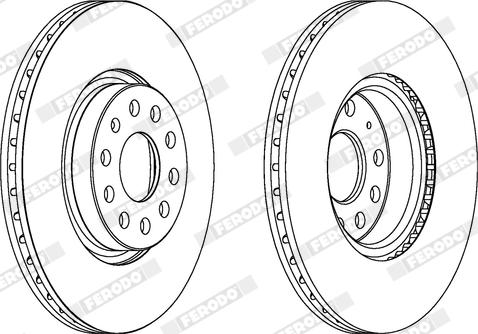 Ferodo DDF1305X - Bremžu diski www.autospares.lv