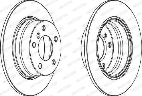 Ferodo DDF1303 - Bremžu diski www.autospares.lv