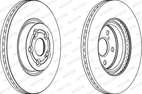 Ferodo DDF1315C - Bremžu diski www.autospares.lv