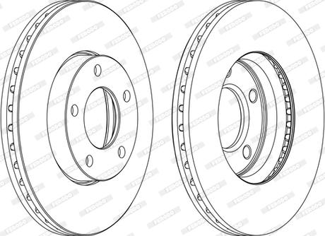 Ferodo DDF1311C-1-D - Bremžu diski www.autospares.lv