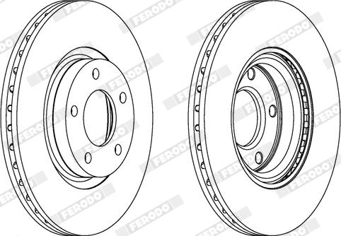 Ferodo DDF1312X - Bremžu diski www.autospares.lv