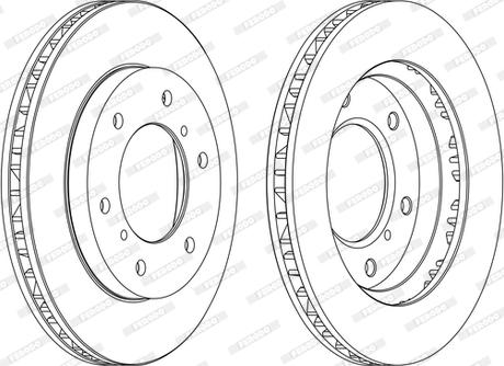 Ferodo DDF1384C-D - Bremžu diski www.autospares.lv