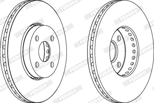 Ferodo DDF1388X - Bremžu diski www.autospares.lv