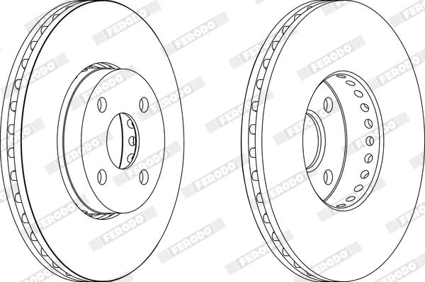 Ferodo DDF1388X - Bremžu diski www.autospares.lv