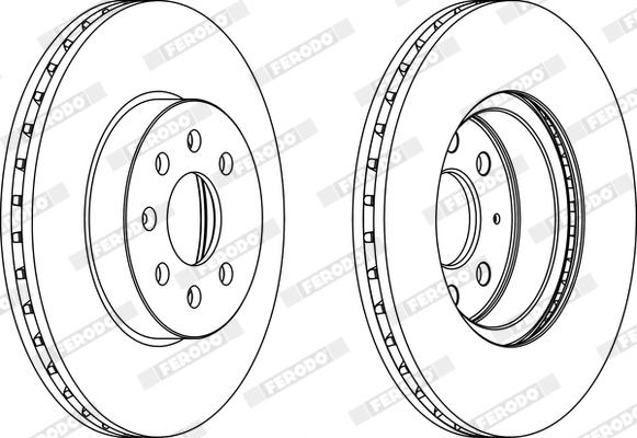 Ferodo DDF1374X - Bremžu diski www.autospares.lv