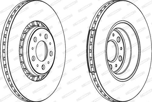 Ferodo DDF1371C - Bremžu diski www.autospares.lv