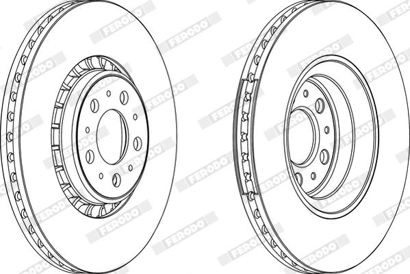 Ferodo DDF1371X - Bremžu diski www.autospares.lv