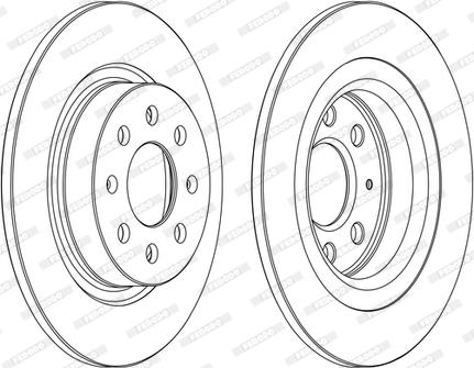 Ferodo DDF1299C - Bremžu diski www.autospares.lv