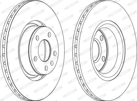 Ferodo DDF1291C-D - Bremžu diski www.autospares.lv