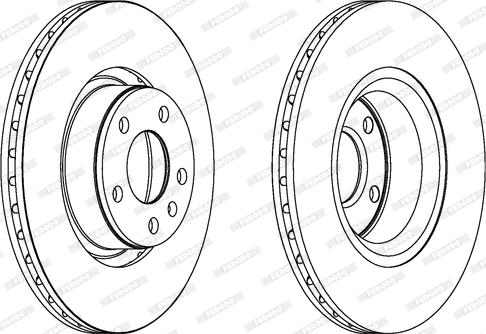 Ferodo DDF129-1 - Bremžu diski www.autospares.lv