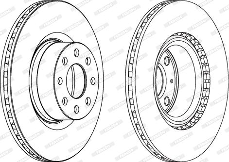 Ferodo DDF1298C - Bremžu diski www.autospares.lv