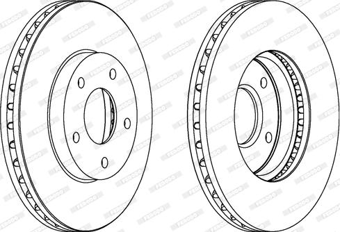 Ferodo DDF1249C - Bremžu diski www.autospares.lv