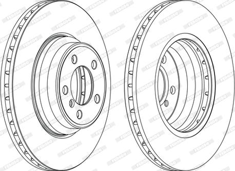 Ferodo DDF1245C-1-D - Bremžu diski www.autospares.lv