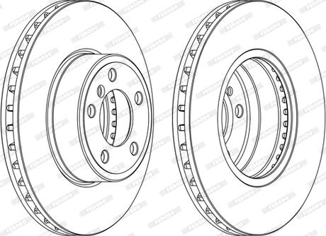 Ferodo DDF1243C-1-D - Bremžu diski www.autospares.lv