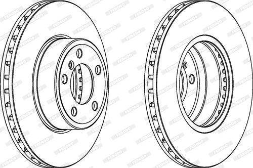 Ferodo DDF1243C-1 - Bremžu diski www.autospares.lv