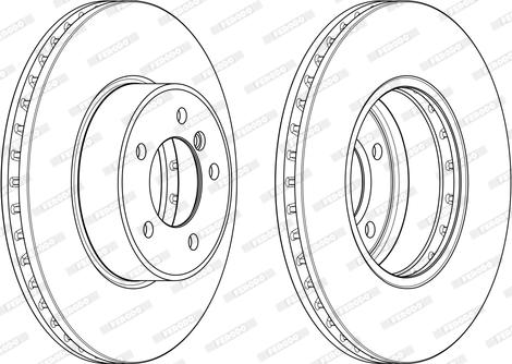 Ferodo DDF1242 - Bremžu diski www.autospares.lv