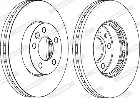 Ferodo DDF1253X - Bremžu diski www.autospares.lv