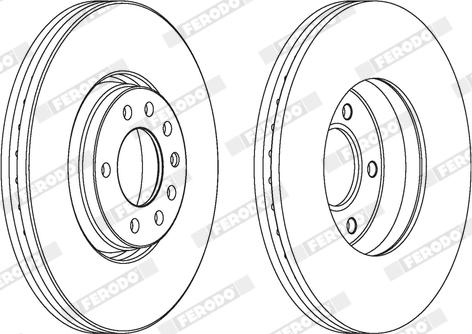 Ferodo DDF1261X - Bremžu diski www.autospares.lv