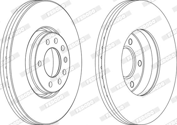 Ferodo DDF1261X - Bremžu diski www.autospares.lv