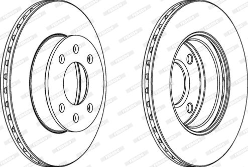 Ferodo DDF1268C - Bremžu diski www.autospares.lv