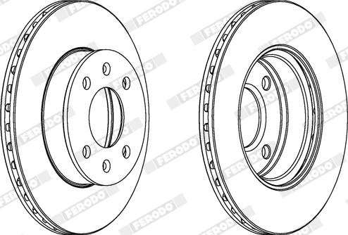 Ferodo DDF1268X - Bremžu diski www.autospares.lv