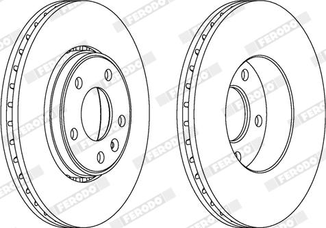 Ferodo DDF1204X - Bremžu diski www.autospares.lv