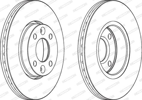 Ferodo DDF120-1 - Bremžu diski www.autospares.lv