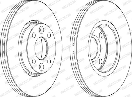 Ferodo DDF1201P-D - Bremžu diski www.autospares.lv