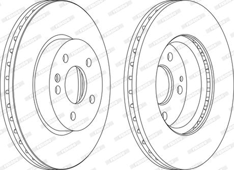 Ferodo DDF1203C-D - Bremžu diski www.autospares.lv