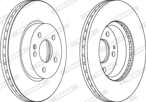 Ferodo DDF1203X - Bremžu diski www.autospares.lv