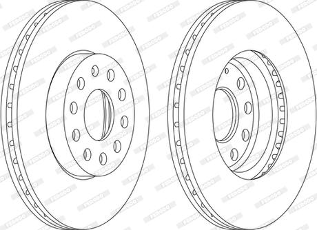 Ferodo DDF1218C-D - Bremžu diski www.autospares.lv