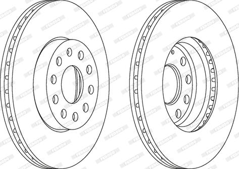 Ferodo DDF1218 - Bremžu diski www.autospares.lv